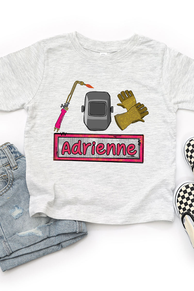 Toddler Personalized Pink Mini Metal Maker Fine Jersey Tee product image 3