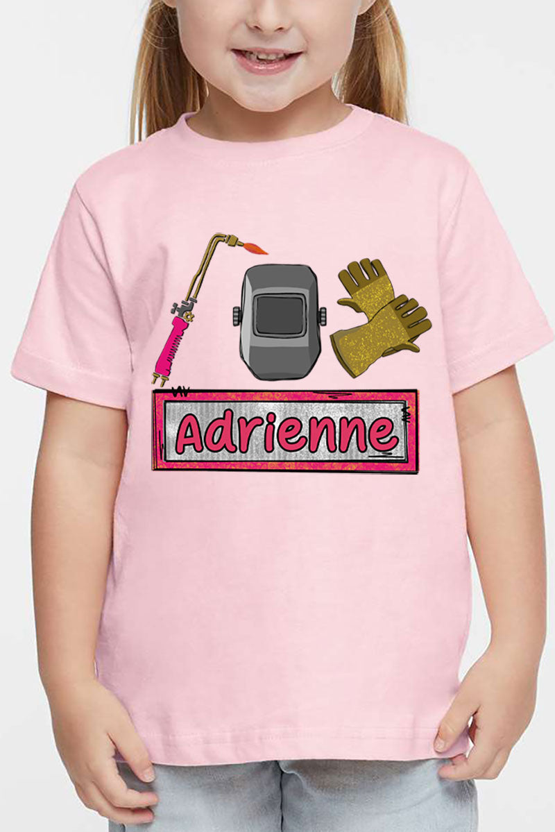 Toddler Personalized Pink Mini Metal Maker Fine Jersey Tee product image 4