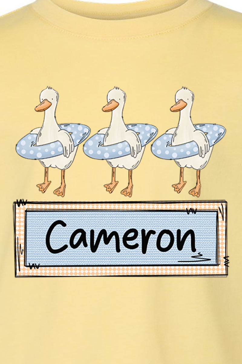 Toddler Personalized Blue Summer Geese Fine Jersey Tee product image 2