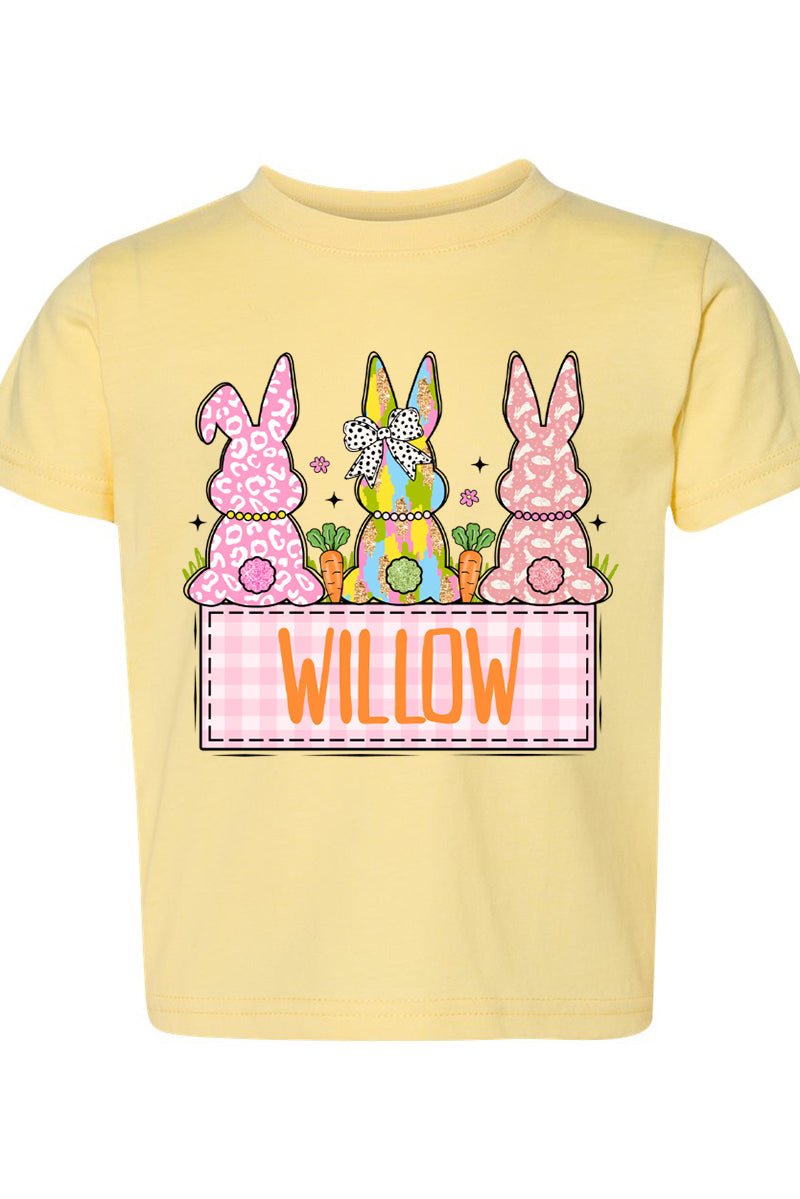 Toddler Personalized Brushstroke Bunny Fine Jersey Tee product image 3
