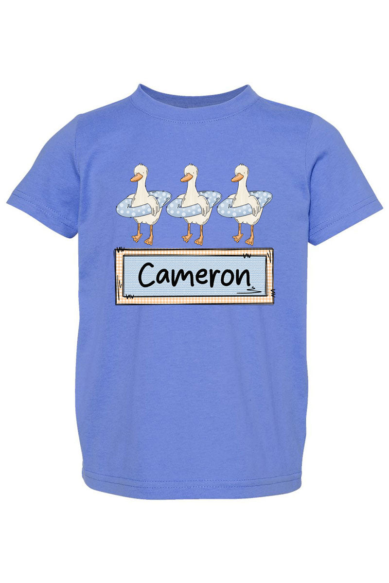 Toddler Personalized Blue Summer Geese Fine Jersey Tee product image 3