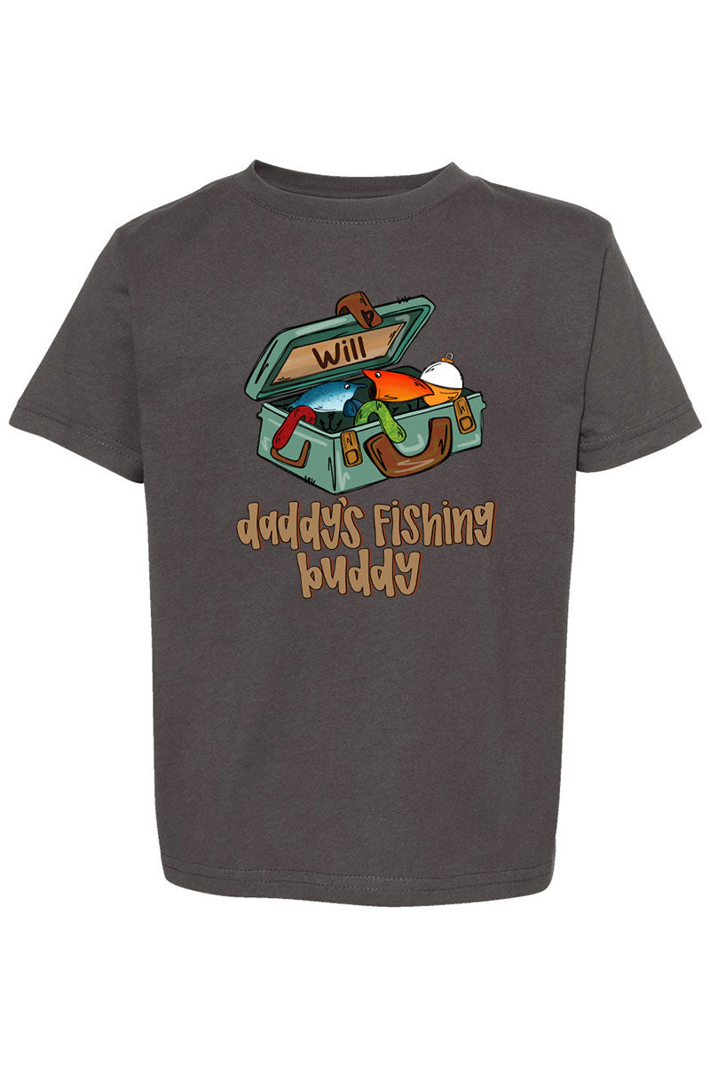 Toddler Personalized Daddy's Fishing Buddy Fine Jersey Tee product image 3