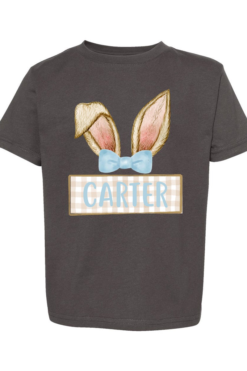 Toddler Personalized Blue Coquette Bunny Ears Fine Jersey product image 3