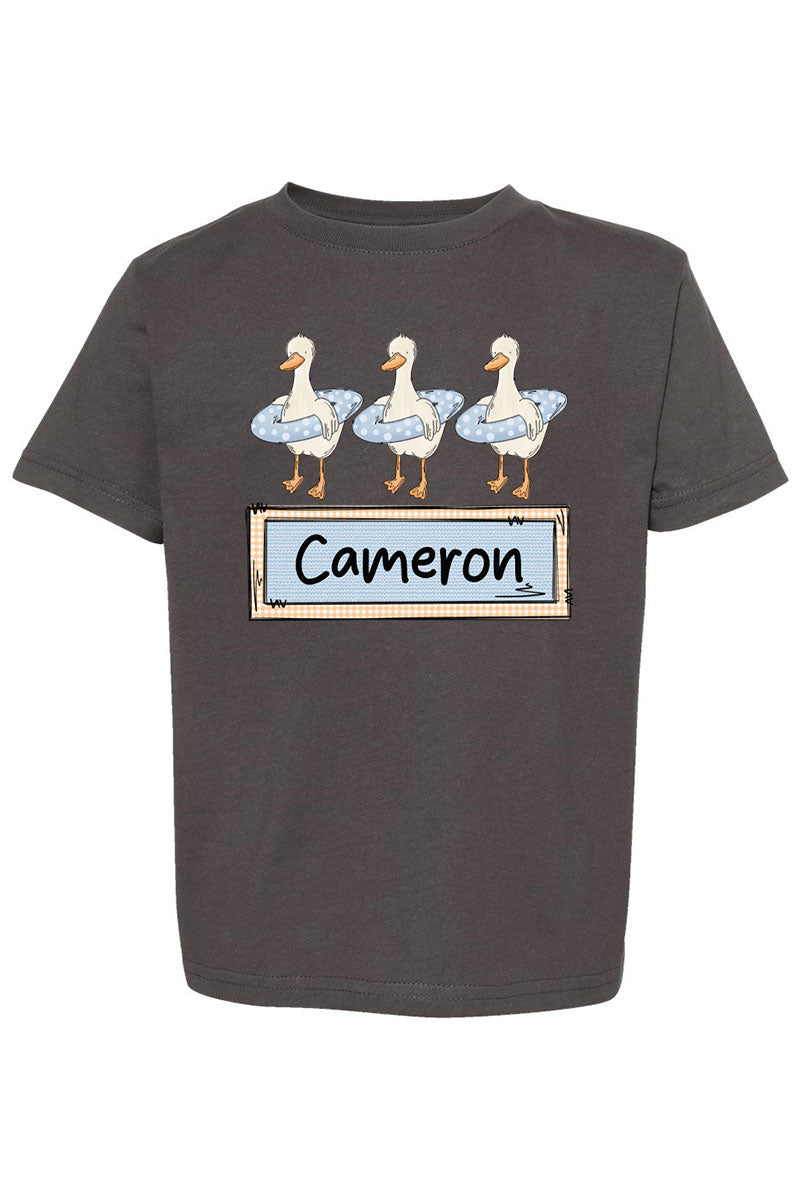 Toddler Personalized Blue Summer Geese Fine Jersey Tee product image 4