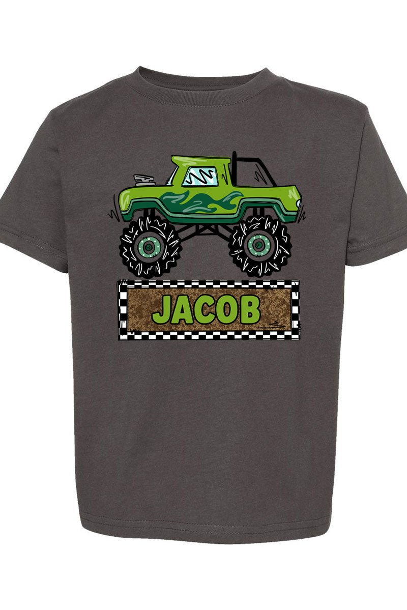 Toddler Personalized Monster Truck Mash Fine Jersey Tee product image 4