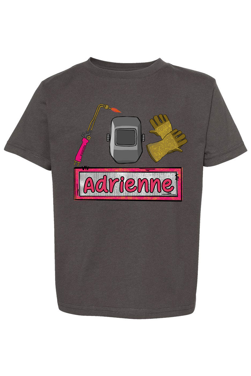 Toddler Personalized Pink Mini Metal Maker Fine Jersey Tee product image 5