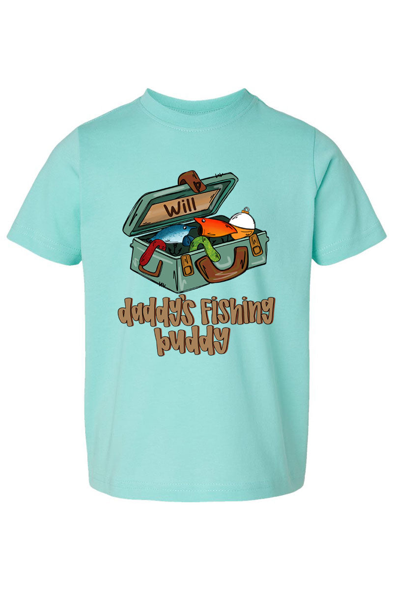 Toddler Personalized Daddy's Fishing Buddy Fine Jersey Tee product image 4