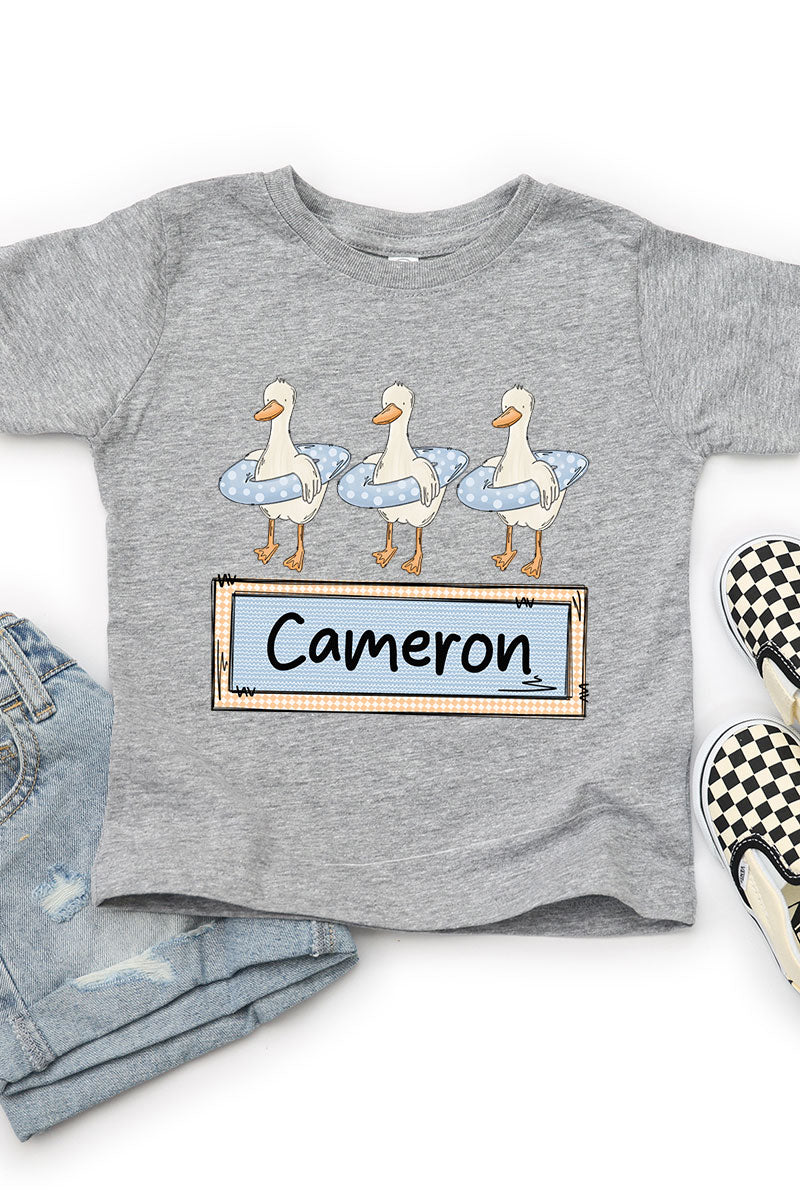 Toddler Personalized Blue Summer Geese Fine Jersey Tee product image 5