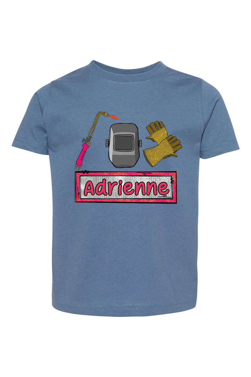 Toddler Personalized Pink Mini Metal Maker Fine Jersey Tee product image 6