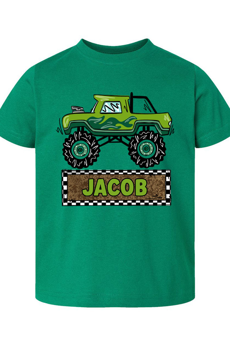 Toddler Personalized Monster Truck Mash Fine Jersey Tee product image 5