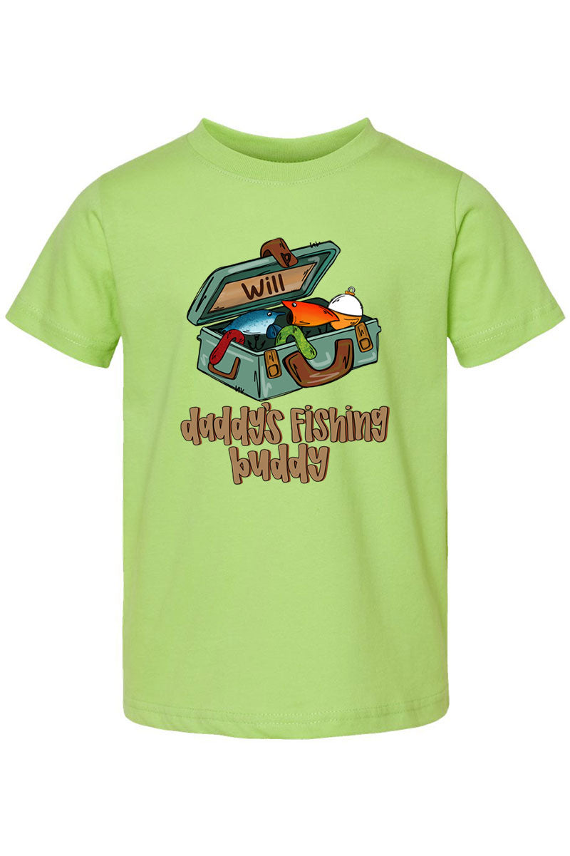 Toddler Personalized Daddy's Fishing Buddy Fine Jersey Tee product image 6