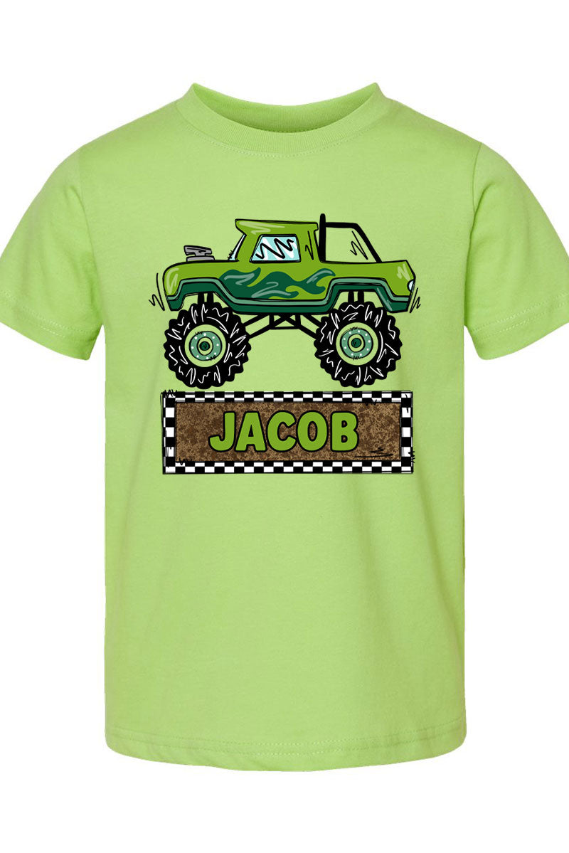 Toddler Personalized Monster Truck Mash Fine Jersey Tee product image 1