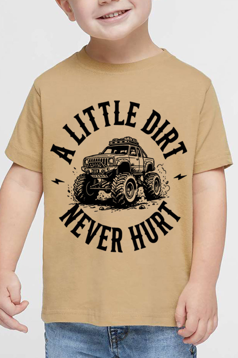 Toddler Monster Truck Little Dirt Never Hurt Fine Jersey Tee product image 5
