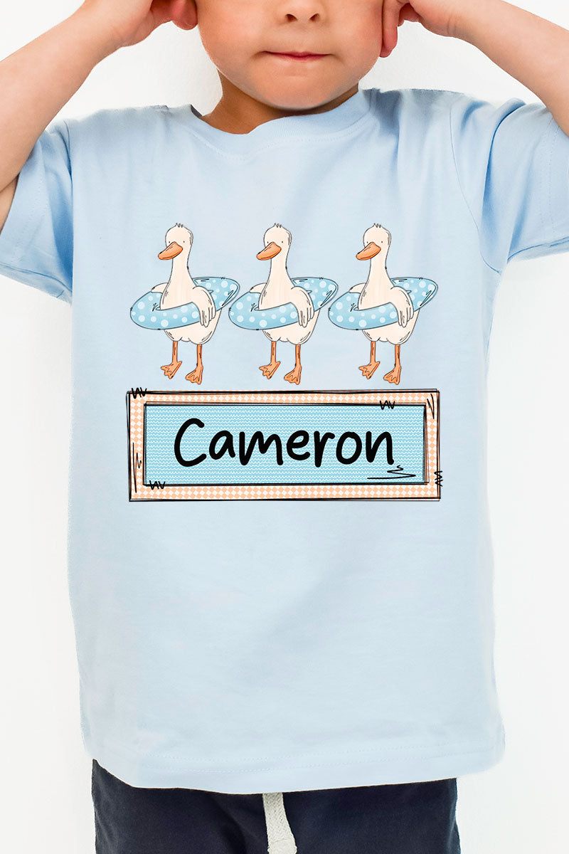 Toddler Personalized Blue Summer Geese Fine Jersey Tee product image 7