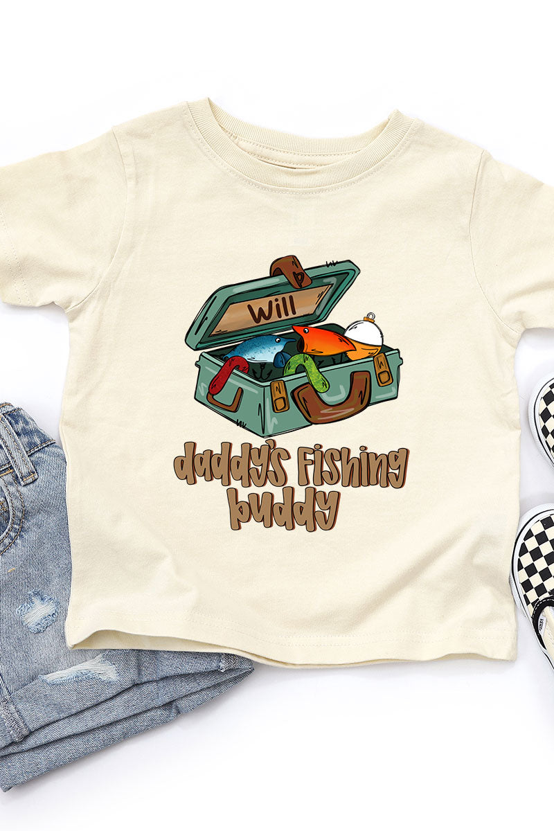 Toddler Personalized Daddy's Fishing Buddy Fine Jersey Tee product image 7