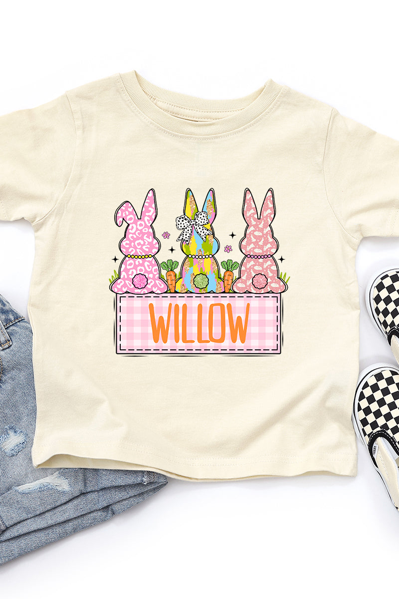 Toddler Personalized Brushstroke Bunny Fine Jersey Tee product image 7