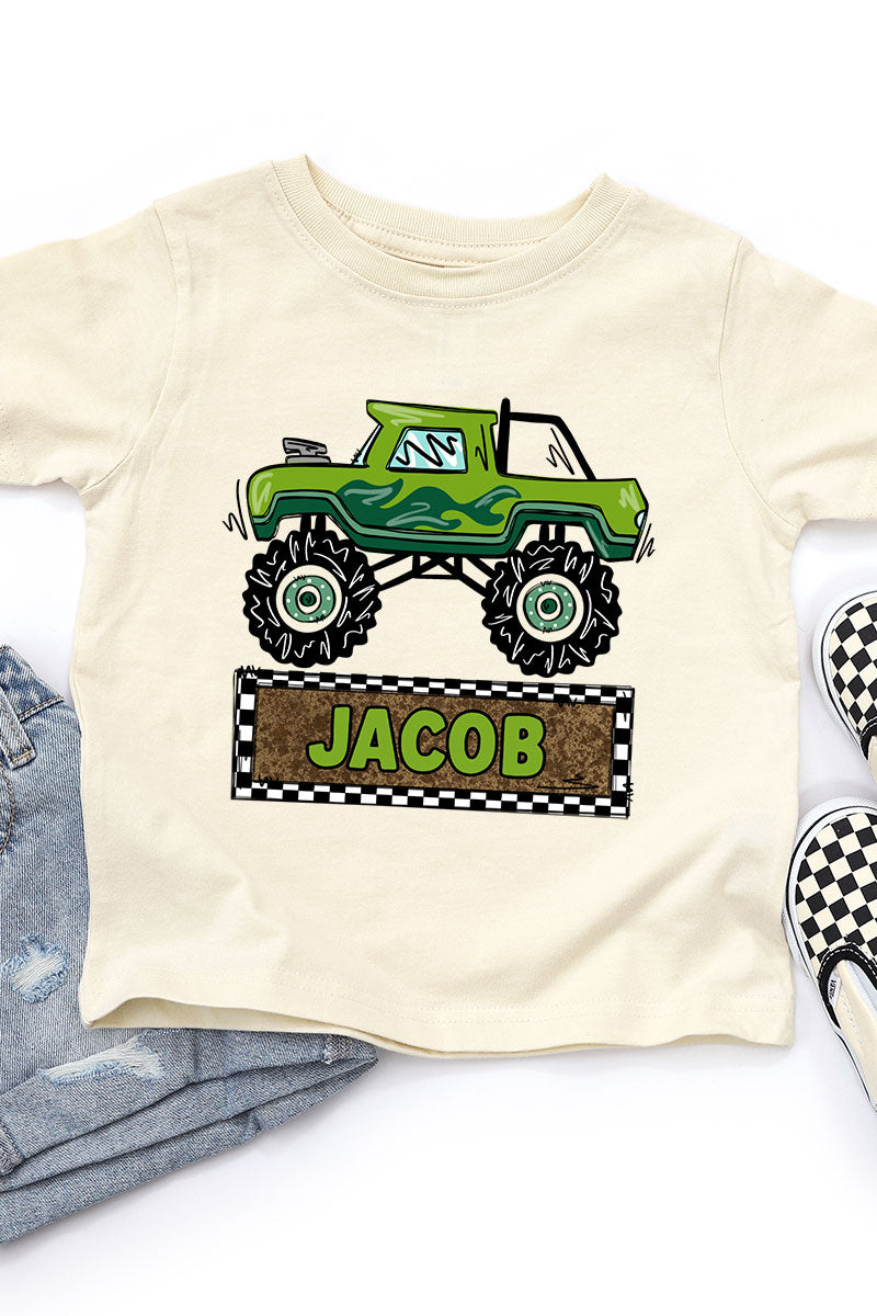Toddler Personalized Monster Truck Mash Fine Jersey Tee product image 7