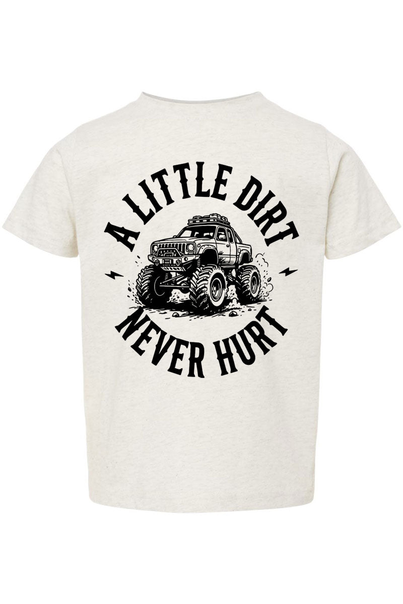 Toddler Monster Truck Little Dirt Never Hurt Fine Jersey Tee product image 6