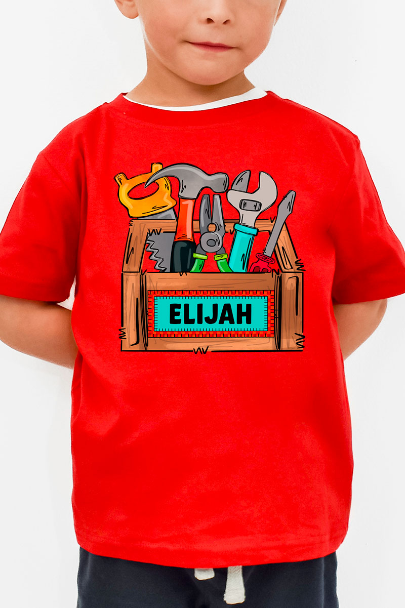 Toddler Personalized Little Fixer Fine Jersey Tee product image 1