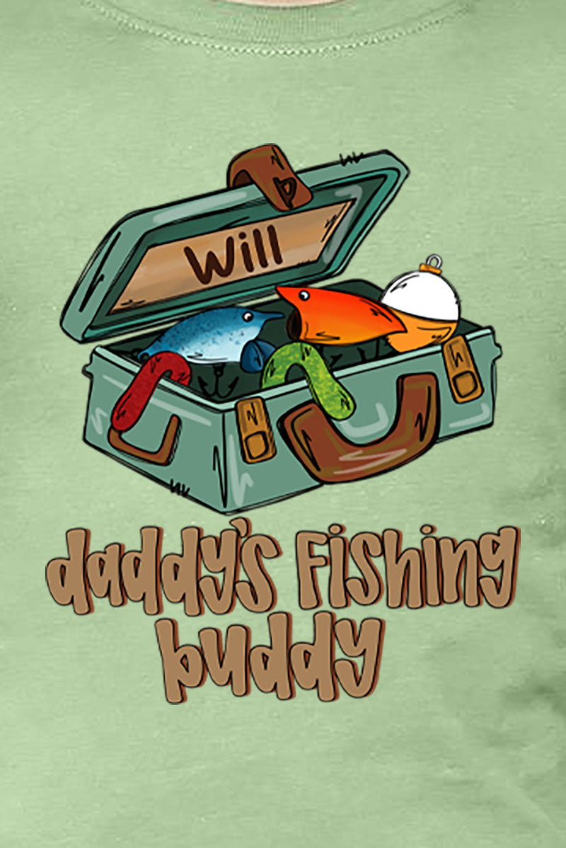 Toddler Personalized Daddy's Fishing Buddy Fine Jersey Tee product image 2