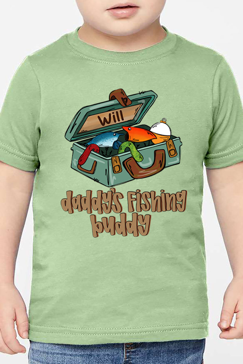Toddler Personalized Daddy's Fishing Buddy Fine Jersey Tee product image 1