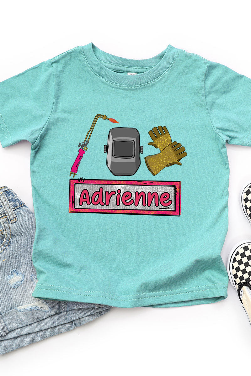 Toddler Personalized Pink Mini Metal Maker Fine Jersey Tee product image 1