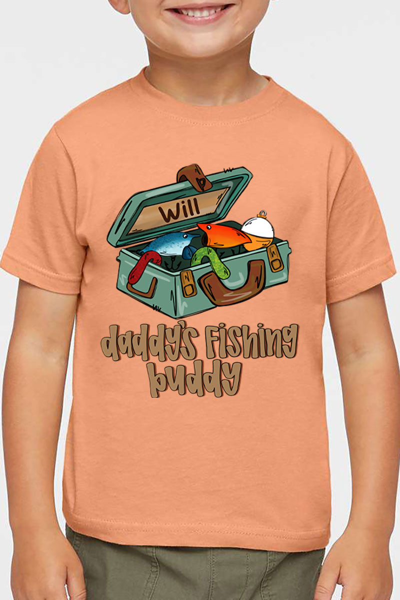Toddler Personalized Daddy's Fishing Buddy Fine Jersey Tee product image 8