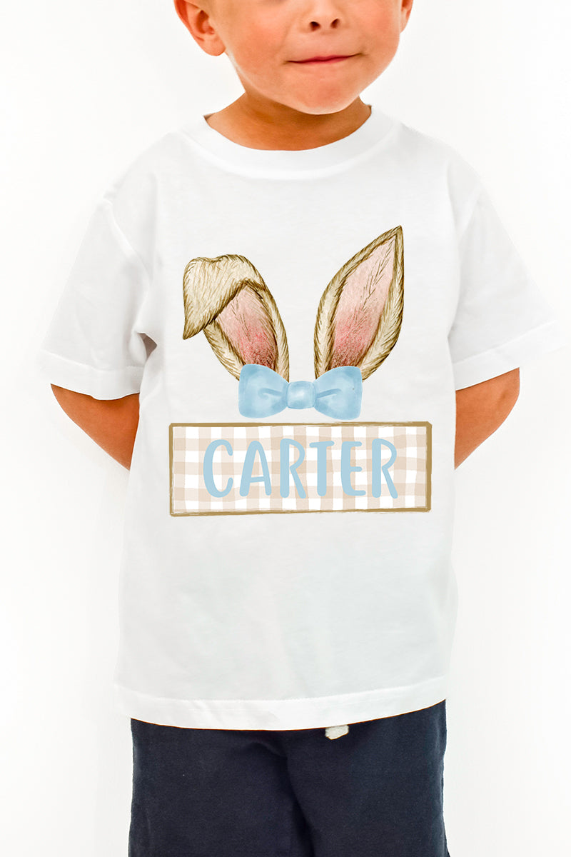 Toddler Personalized Blue Coquette Bunny Ears Fine Jersey product image 6