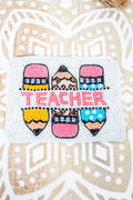 Write on Point Teacher White Seed Bead Coin Purse