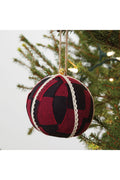 Buffalo Plaid Fabric Ornament, 4"