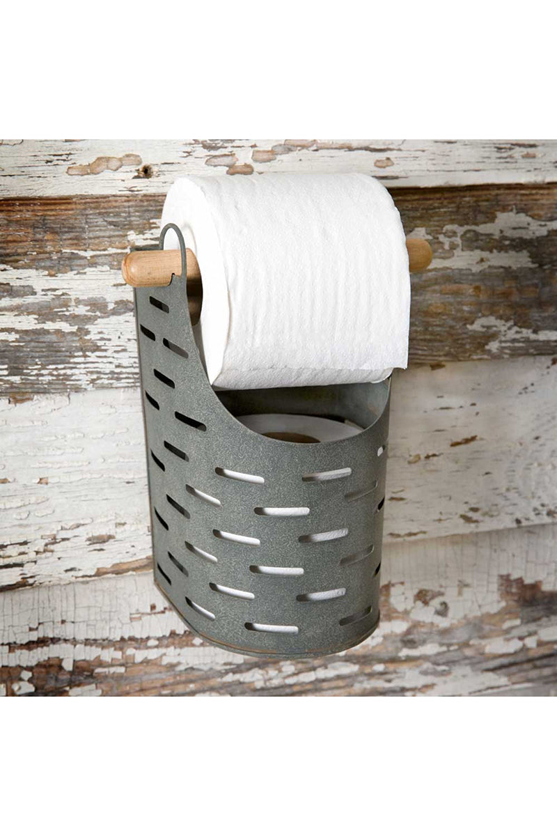 9 x 7 Olive Bucket Toilet Paper Holder