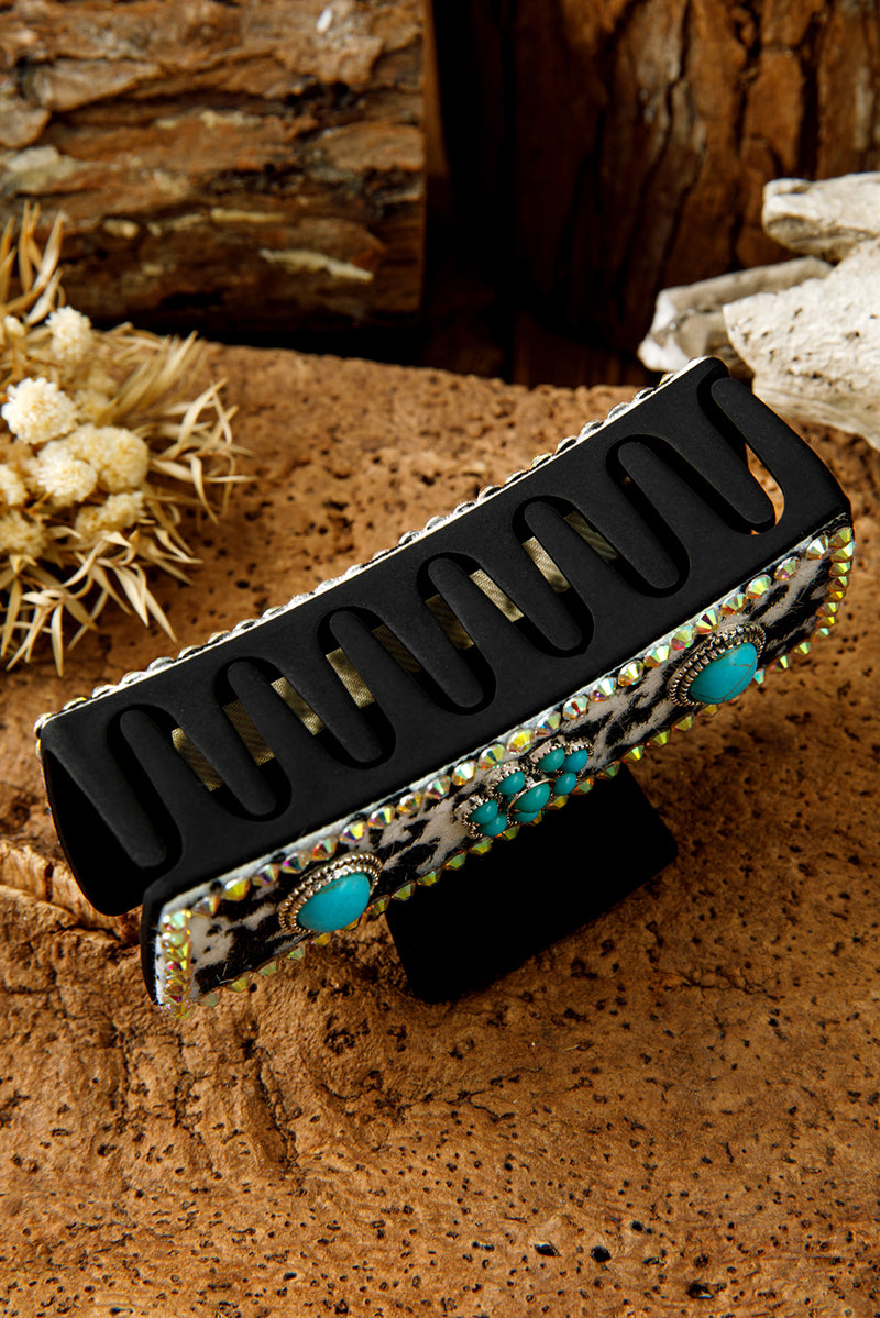 Prairie Glow Black Cow Hair Claw