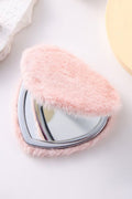 Fuzzy Feelings Pink Heart Compact Mirror