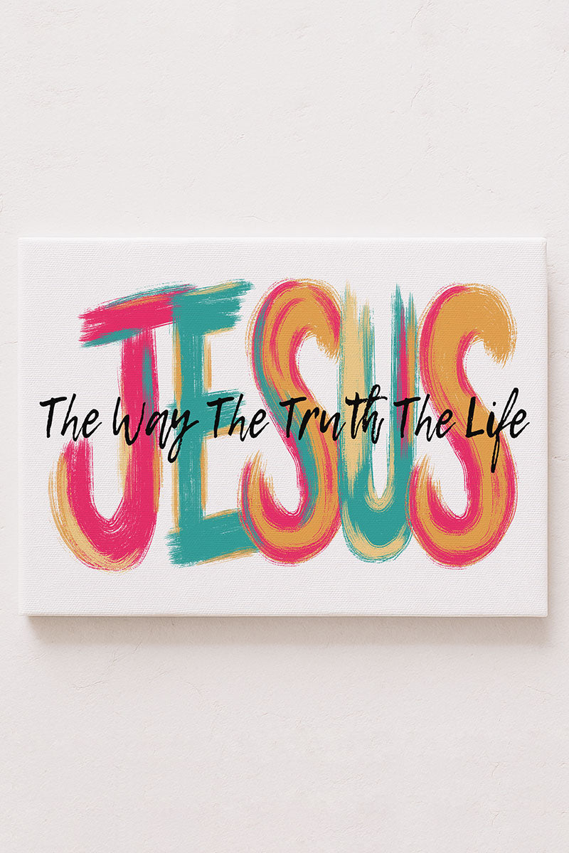 Brushstroke Jesus Stretched Canvas Print