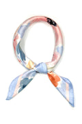 Art in Bloom Blue Square Satin Scarf