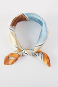 Wild Stallions Taupe Square Satin Scarf