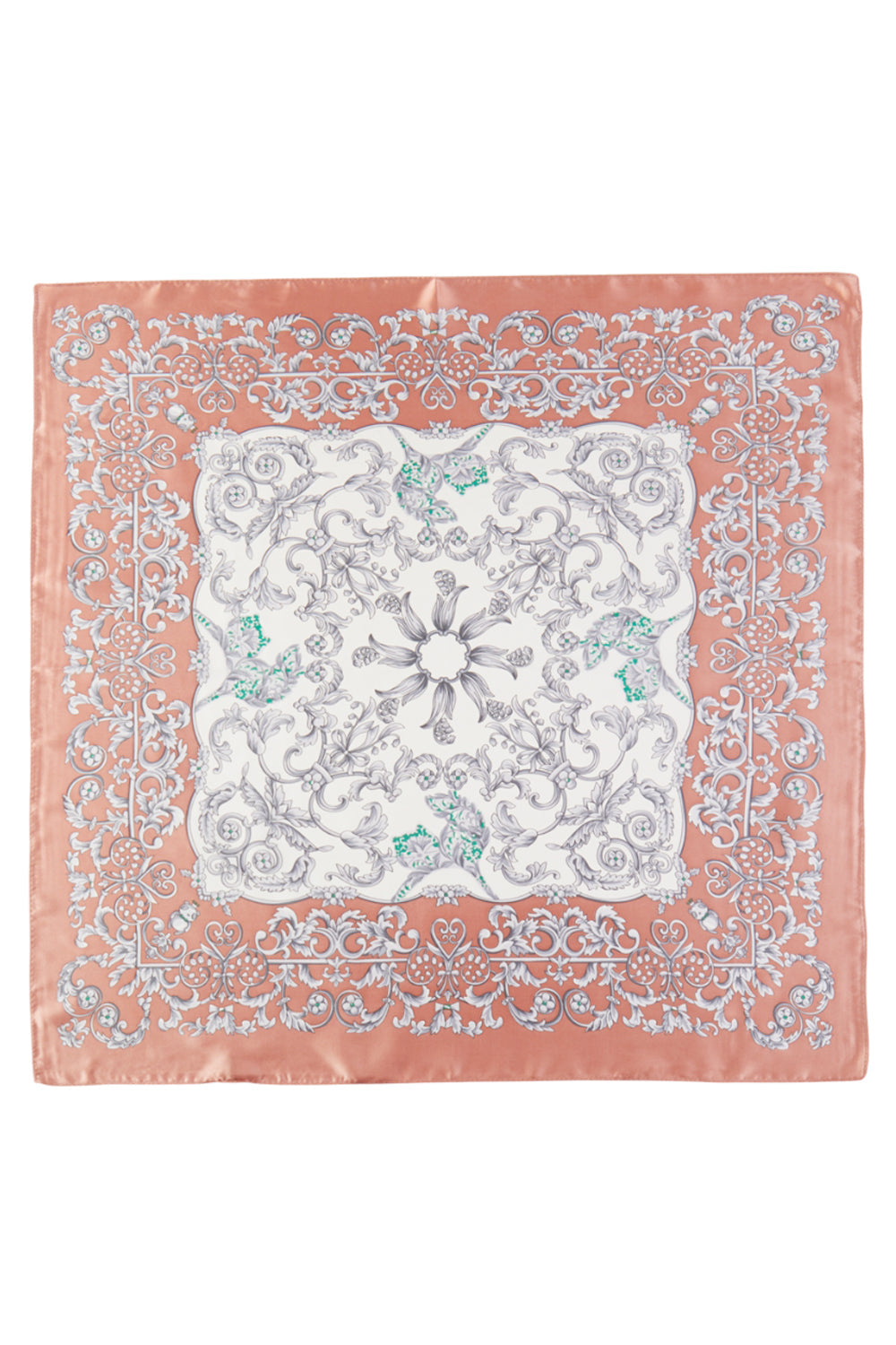 Gilded Grace Rust Square Satin Scarf