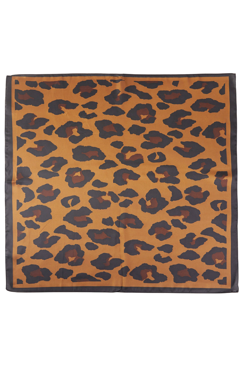 Wild & Free Brown Square Satin Scarf