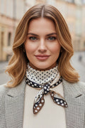 Pattern Play Black Dots Square Satin Scarf