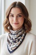 Love In Motion Black Square Satin Scarf