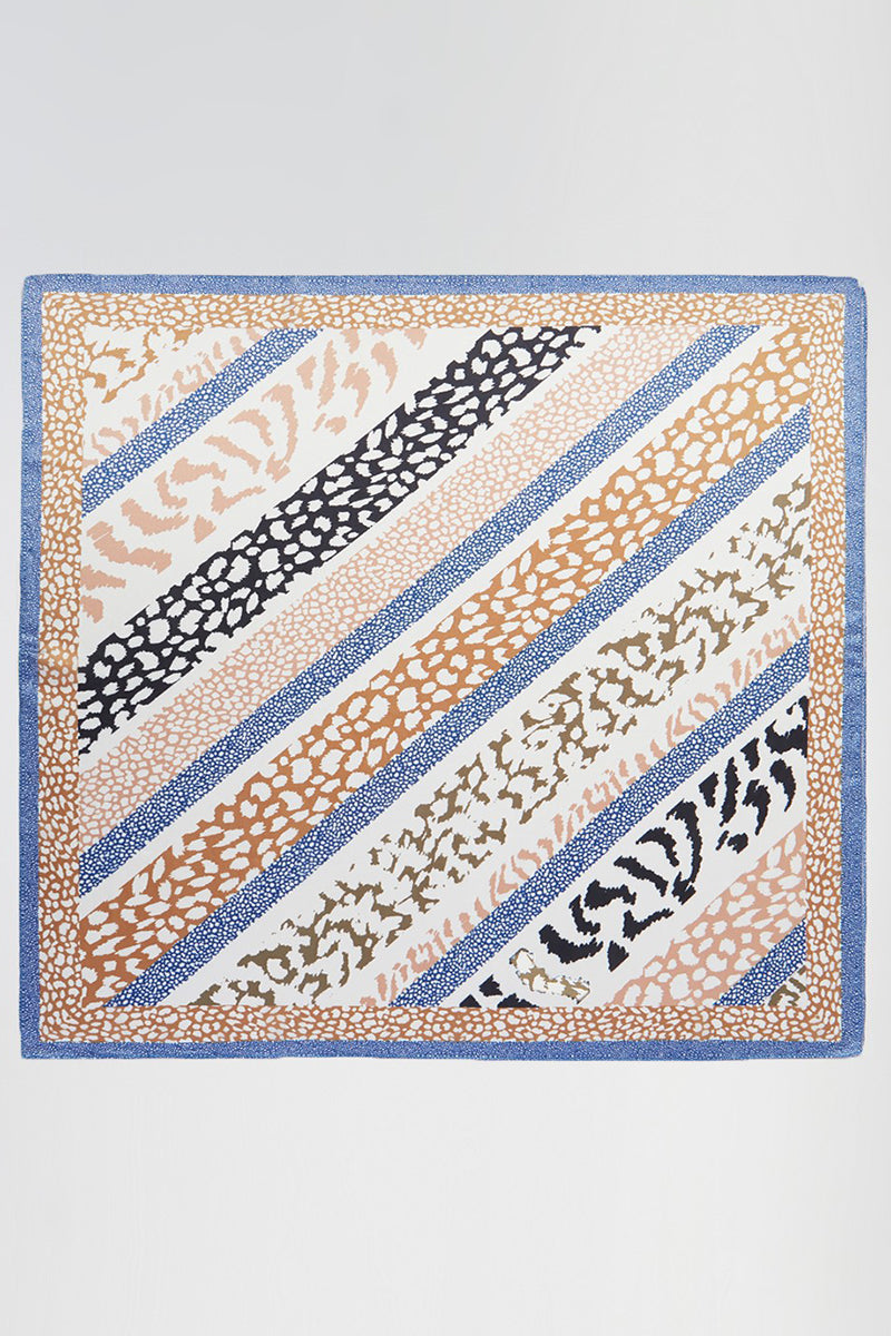 Leopard Lane Taupe Square Satin Scarf