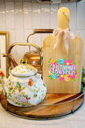 Personalized Mother's Day Bloom Decorative Wood Cutting Board *Choose Your Name