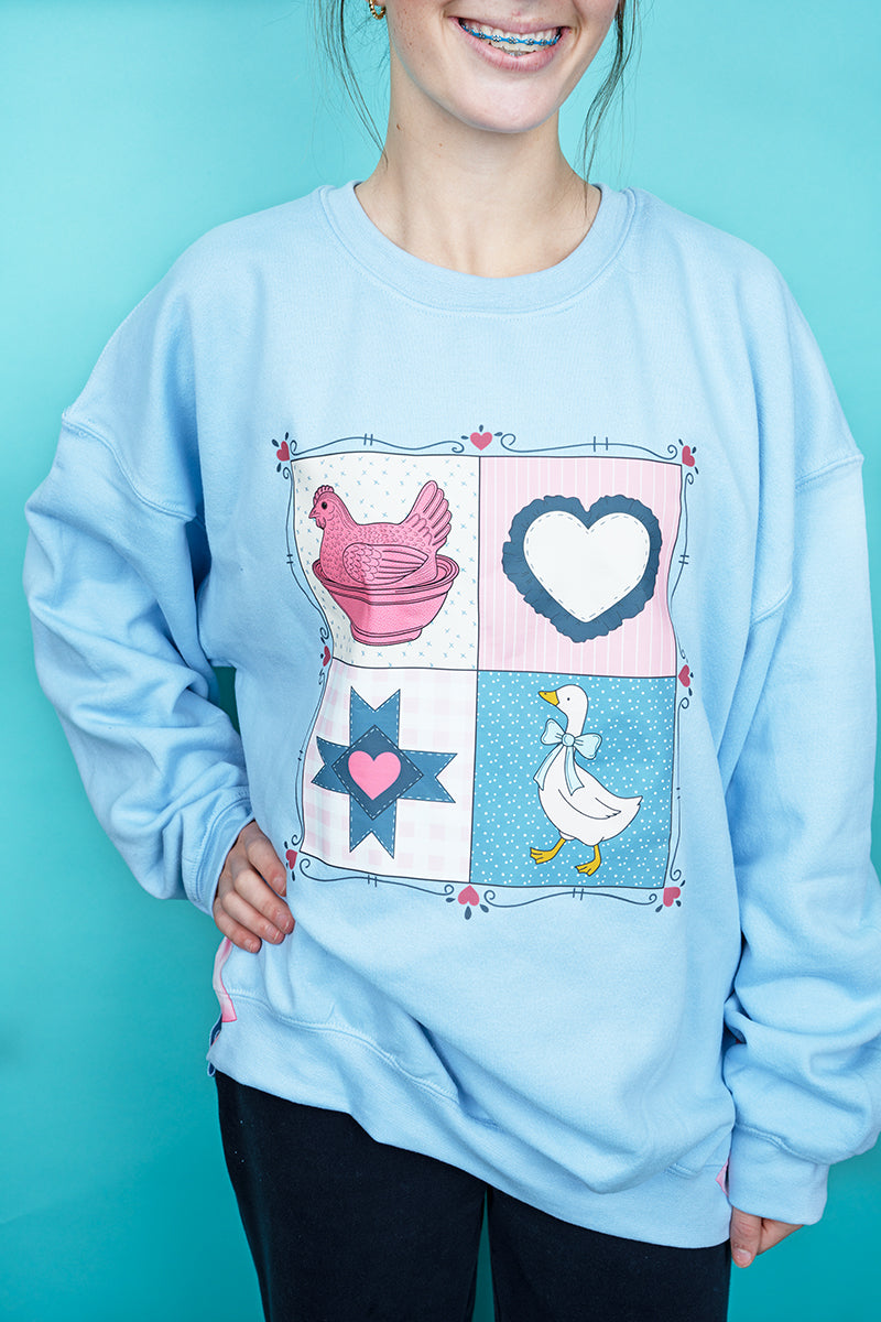 Side Bows Heartfelt Goose Heavy Blend Crew Sweatshirt product image 1