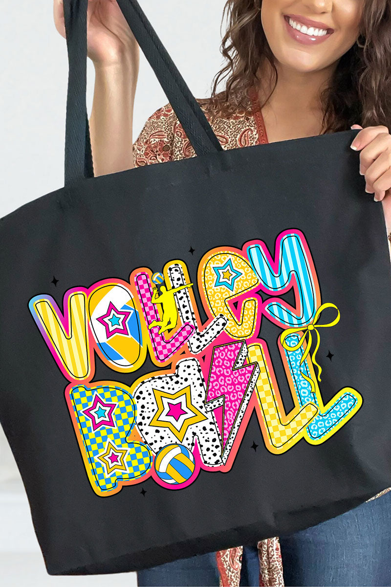 Vibrant Volleyball Canvas Jumbo Tote