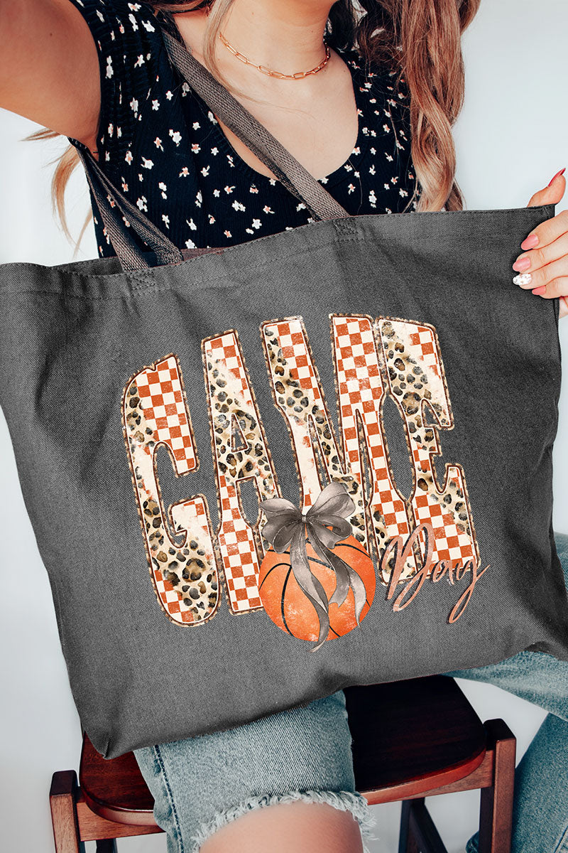 Courtside Cutie Canvas Jumbo Tote