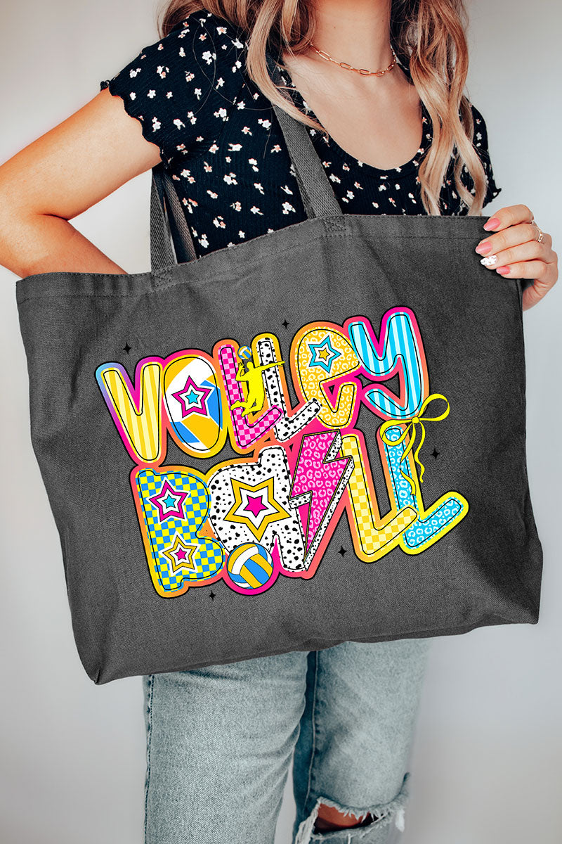 Vibrant Volleyball Canvas Jumbo Tote