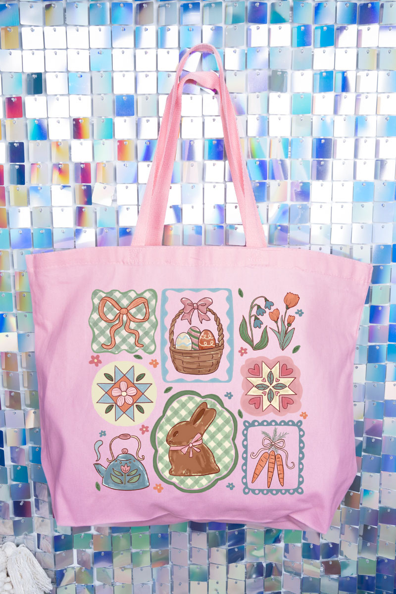 Blossom Bunny Patch Canvas Jumbo Tote