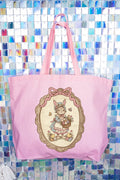 Easter Belle Spring Bunny Canvas Jumbo Tote