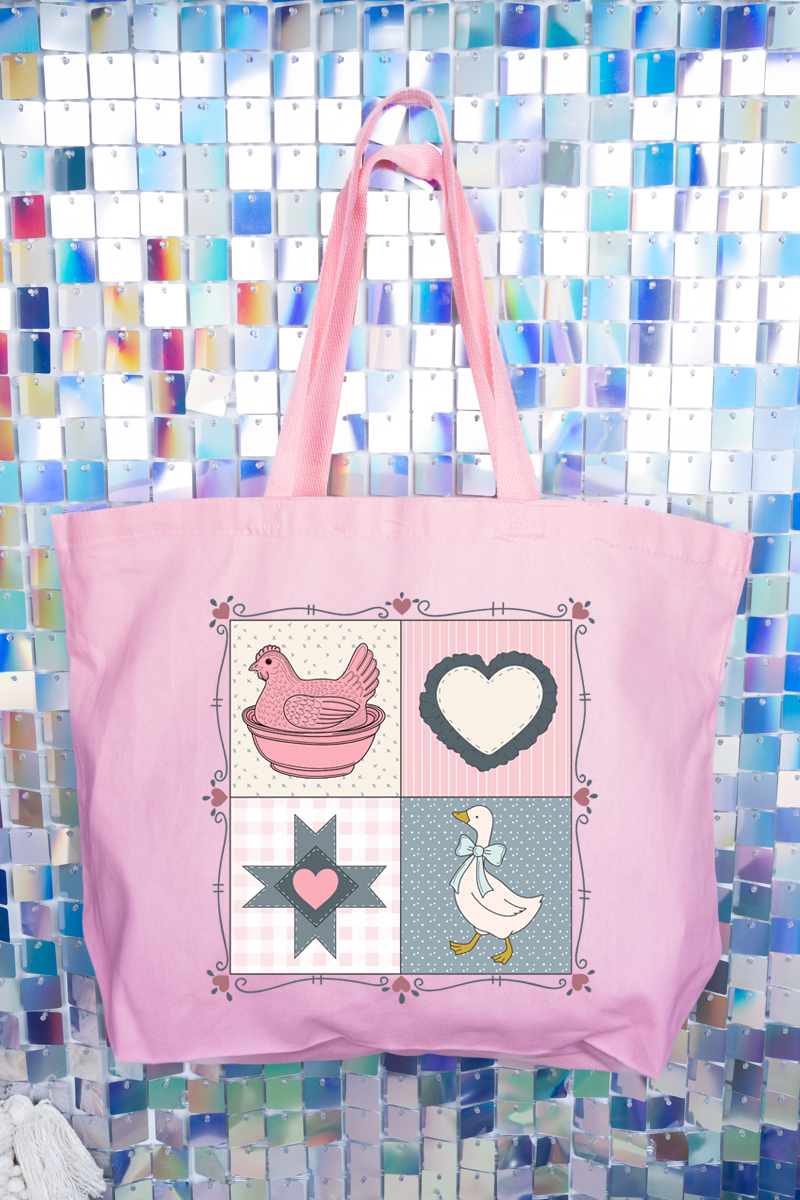 Heartfelt Goose Canvas Jumbo Tote