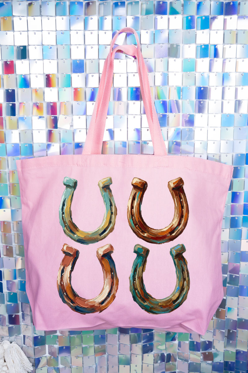 The Painted Horseshoes Canvas Jumbo Tote